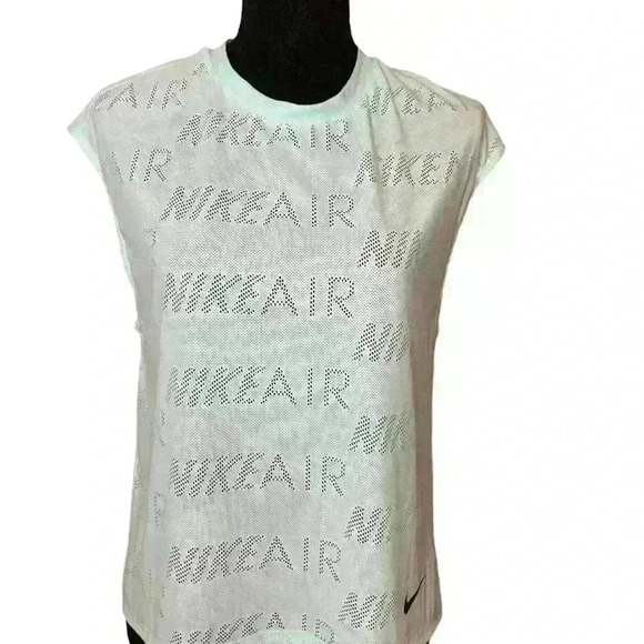 Nike Mesh Mint Pastel Green Logo Tank - Picture 1 of 3